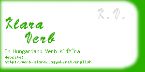 klara verb business card